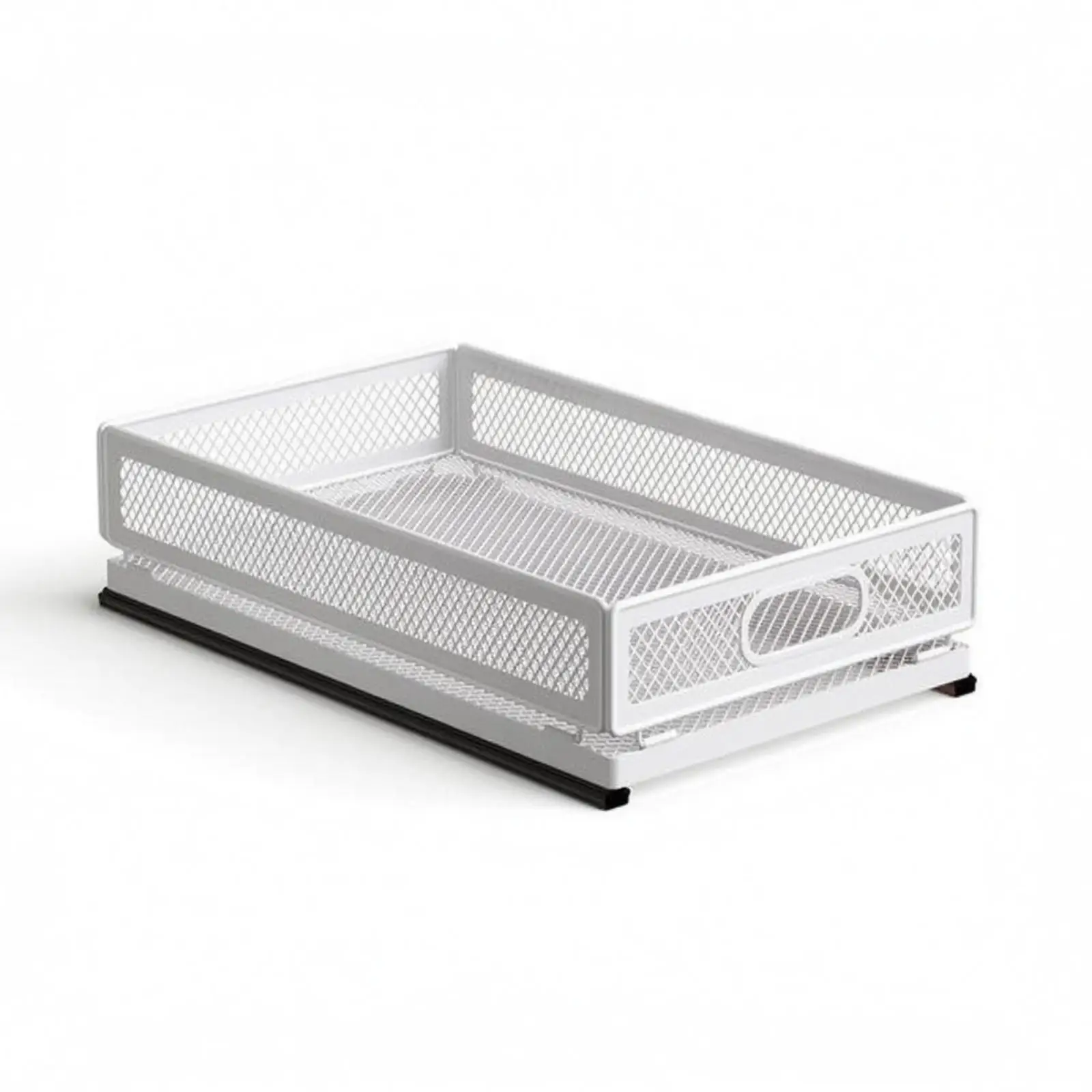 Pull-out Storage Basket Open Open Mesh Storage Basket Metal Frame for Kitchen