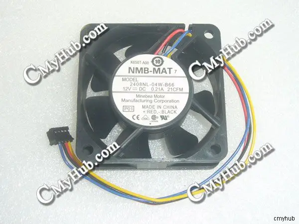 Для фотоэлементов 2408NL-04W-B66 P01 DC12V 0.21A 21CFM 6020 6 см 60 мм 60x60x20 мм 5-контактный охлаждающий вентилятор 2408NL-04W-B66 P01
