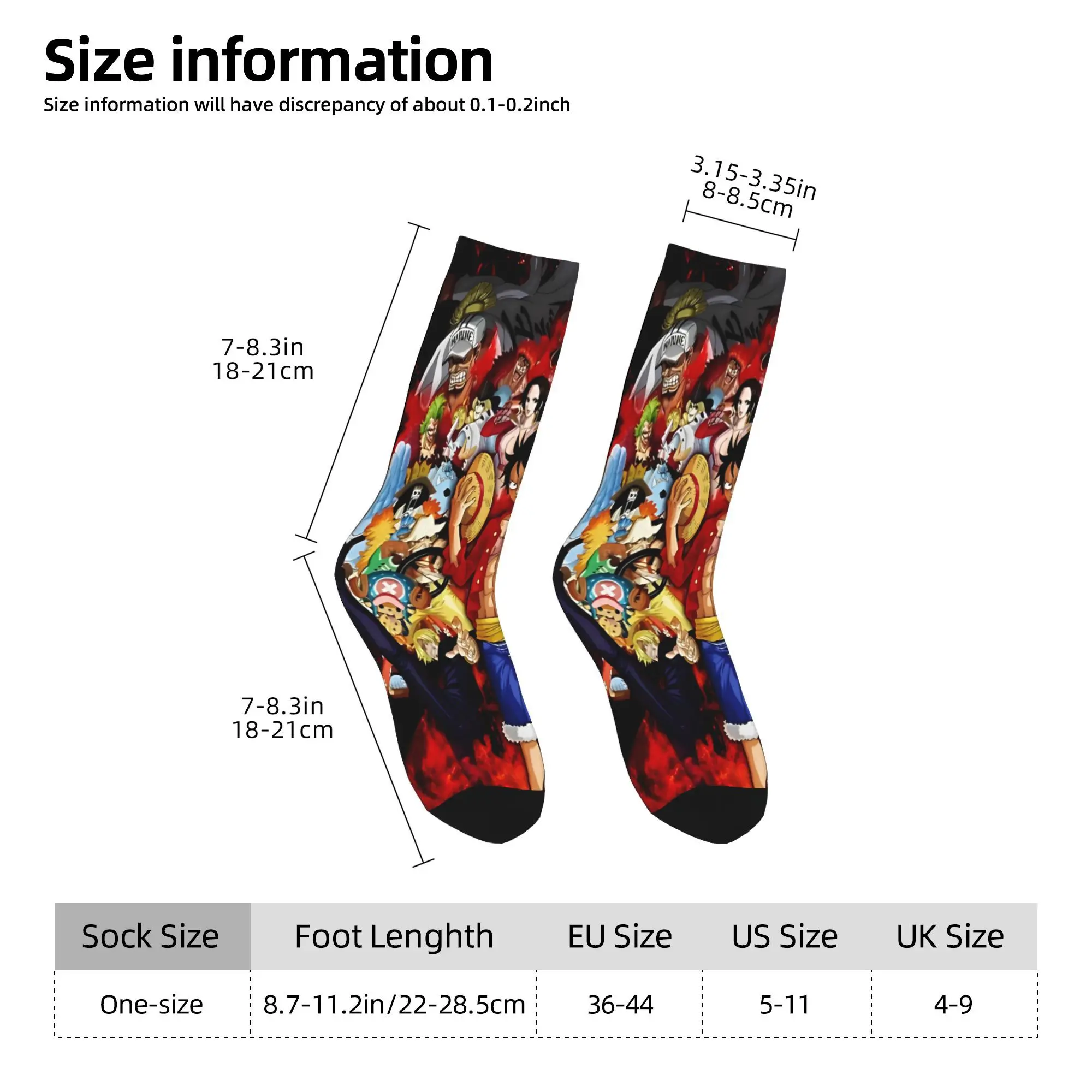 one piece anime manga luffy Socks Merch For Men Women  Print Socks Super Soft Stockings - Image 5