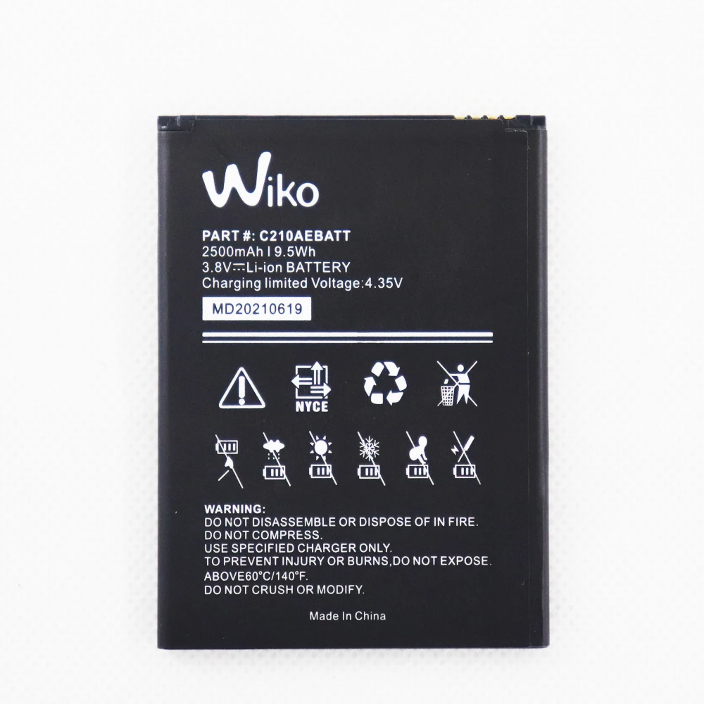 

2021 date 3.8V 2500mAh C210AEBATT Battery For Wiko C210AEBATT Mobile Phone Batteries