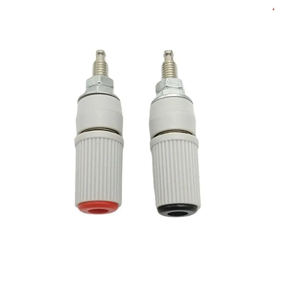 2PCS/1pairs M5*48mm copper terminal 5mm 30A high current 4mm banana socket wiring terminal grounding post plug.