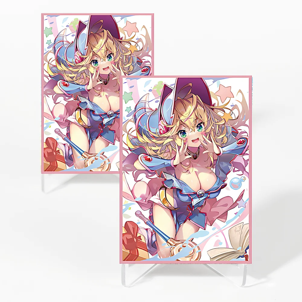 60 pçs 63x90mm holográfico flash anime cartão mangas bonito meninas jogo de tabuleiro protetor de cartão de negociação para cartões ygo como presentes de natal