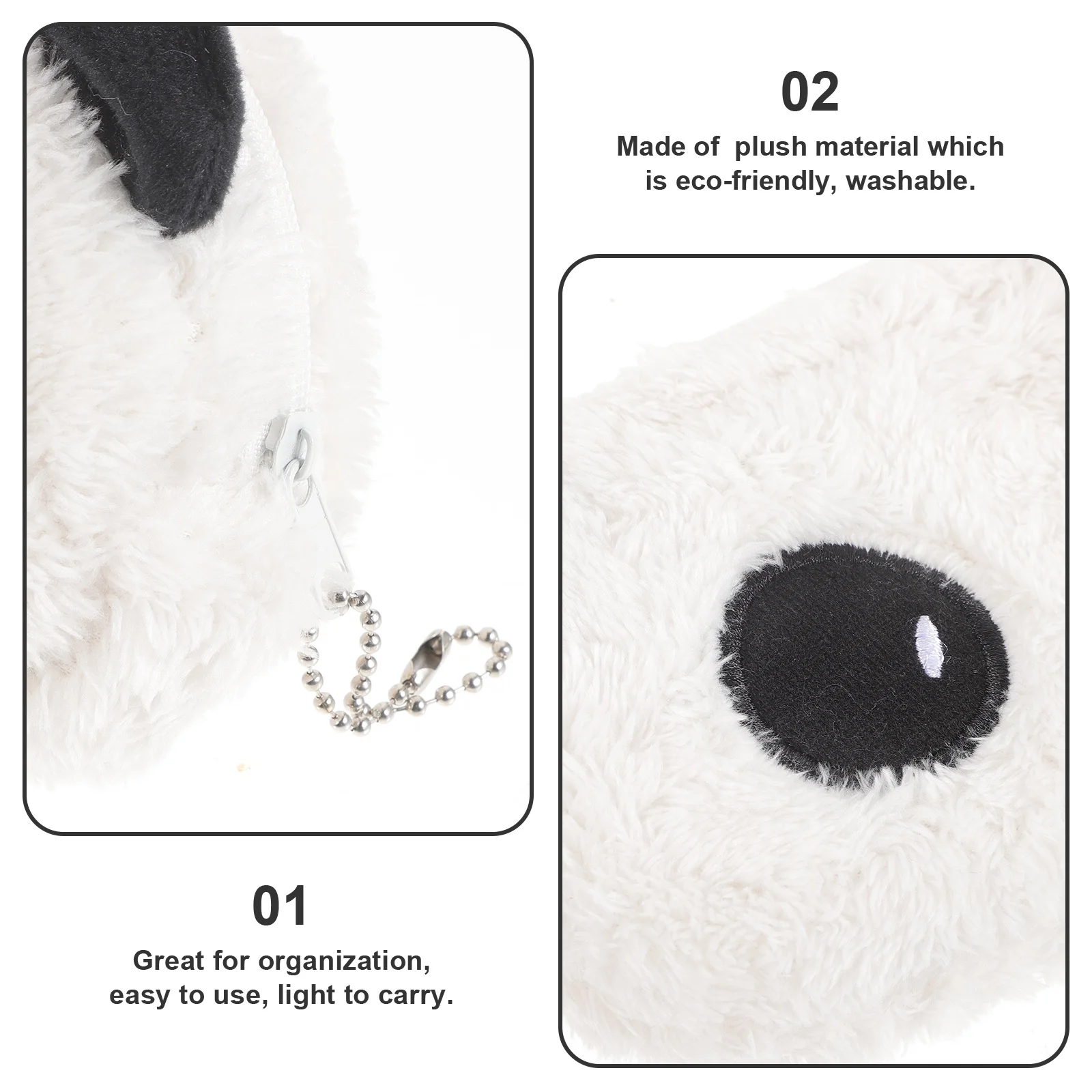 

Panda Pencil Bag Stationery Pouch For School Supplies Multifunction Pen Case Coin Purse Organizer Storage Box