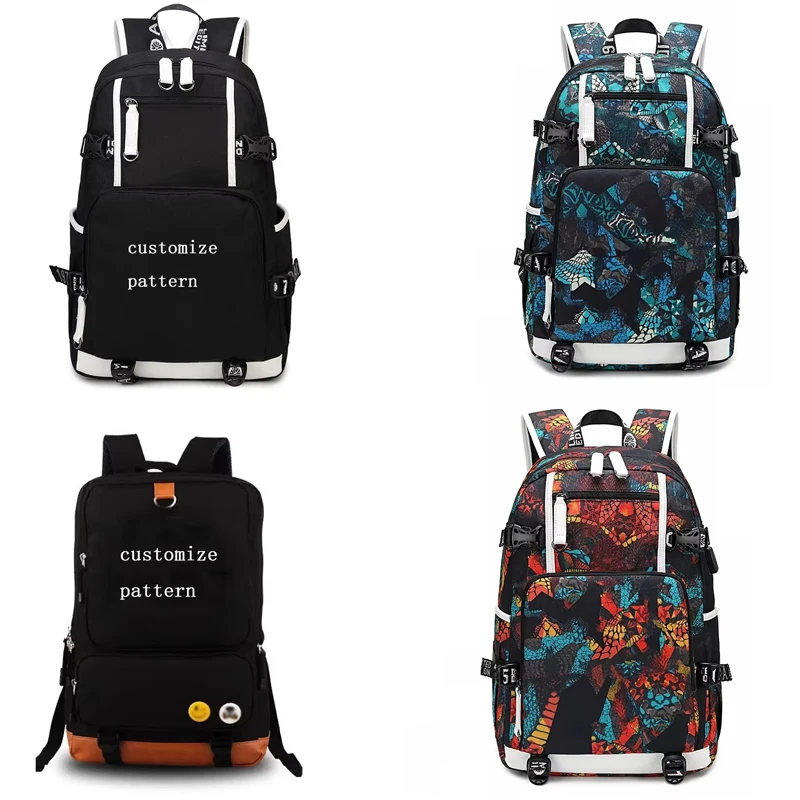 Game Printon Pattern Demand Backpack Cosplay School Bags Rucksack Teen Casual Travel Bag