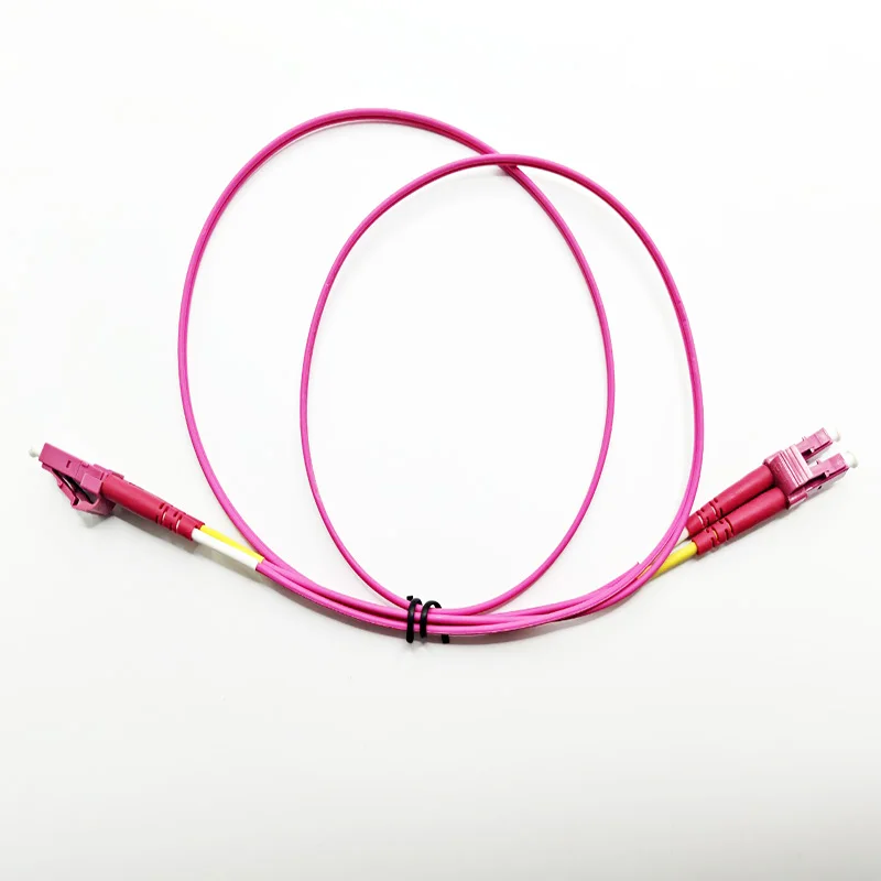 OM4 LC to LC UPC Multimode Duplex Fiber Optic Patch Cord 50/125μm LSZH 100G/40G/10G Compatible