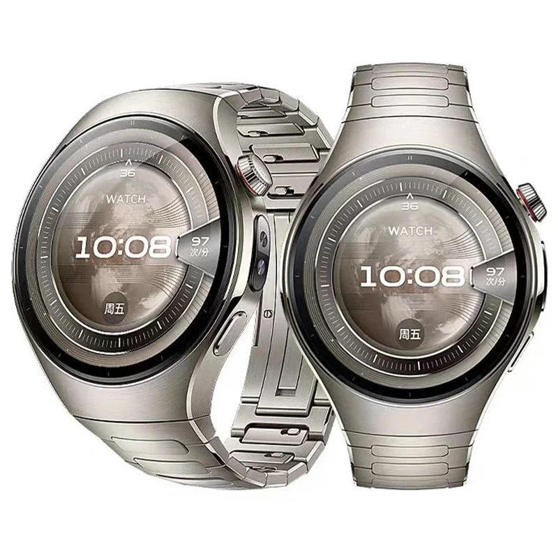 Original Titanium Strap for Huawei Watch 5 46MM No Gaps Luxury Metal Band for Huawei Watch 5 42mm Business Quick Release Band