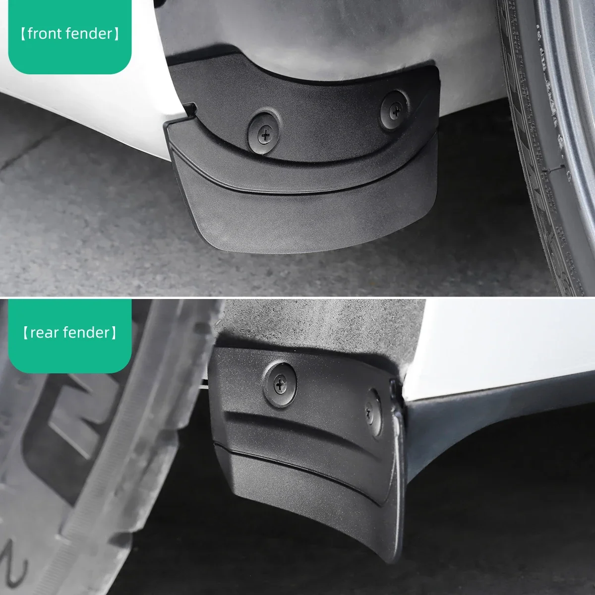 For Tesla Model 3 Model Y 2020-2023 Rear Wheel Mud Flaps Car Modification Accessories Splash Guards Mud Fenders Kit