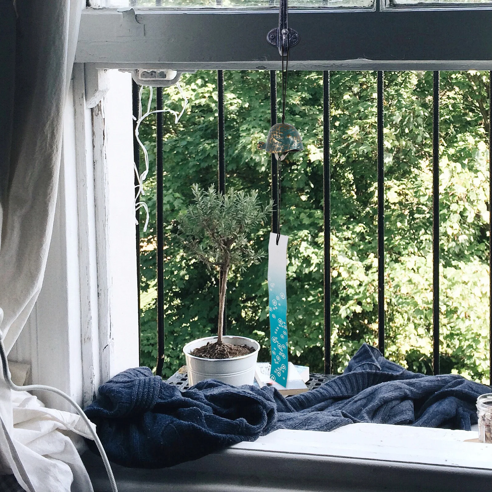 

1Pcs Hanging Wind Chime Fish Style Delicate Craft Garden Pendant Auditory Visual Enjoyment for Terraces Fences Courtyard Decor