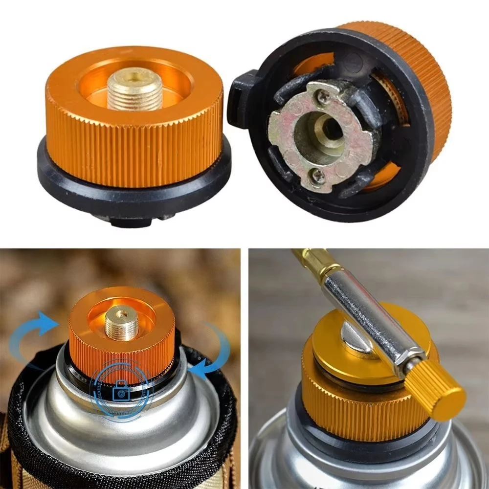 Outdoor-Camping- und Wanderkocher: Split-Typ-Brenner mit Konverter-Anschluss und Auto-Off-Gasflaschenadapter – Detail 3