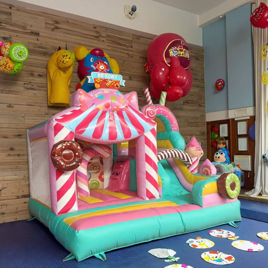 

Indoor and outdoor small inflatable bouncing castle commercial combination inflatable adventure amusement park theme park
