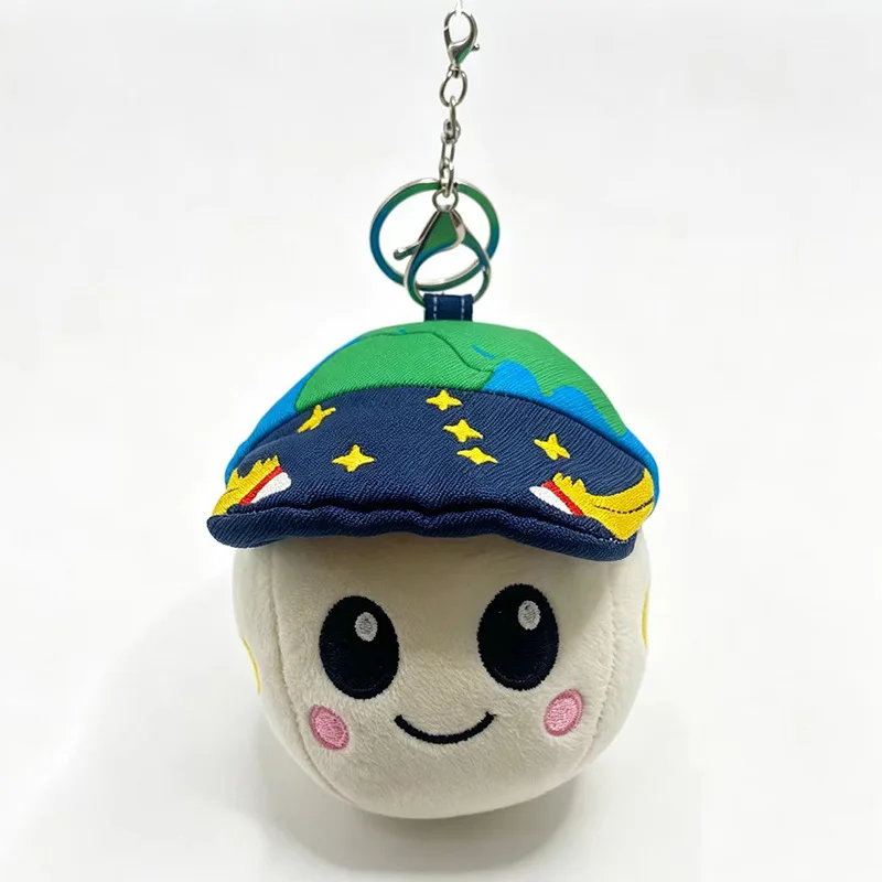 Peluche de 10 cm de la mascota Rise de la misión Artemis II, adorable muñeco espacial de peluche suave con sombrero de la Tierra estrellada para decoración de habitación infantil