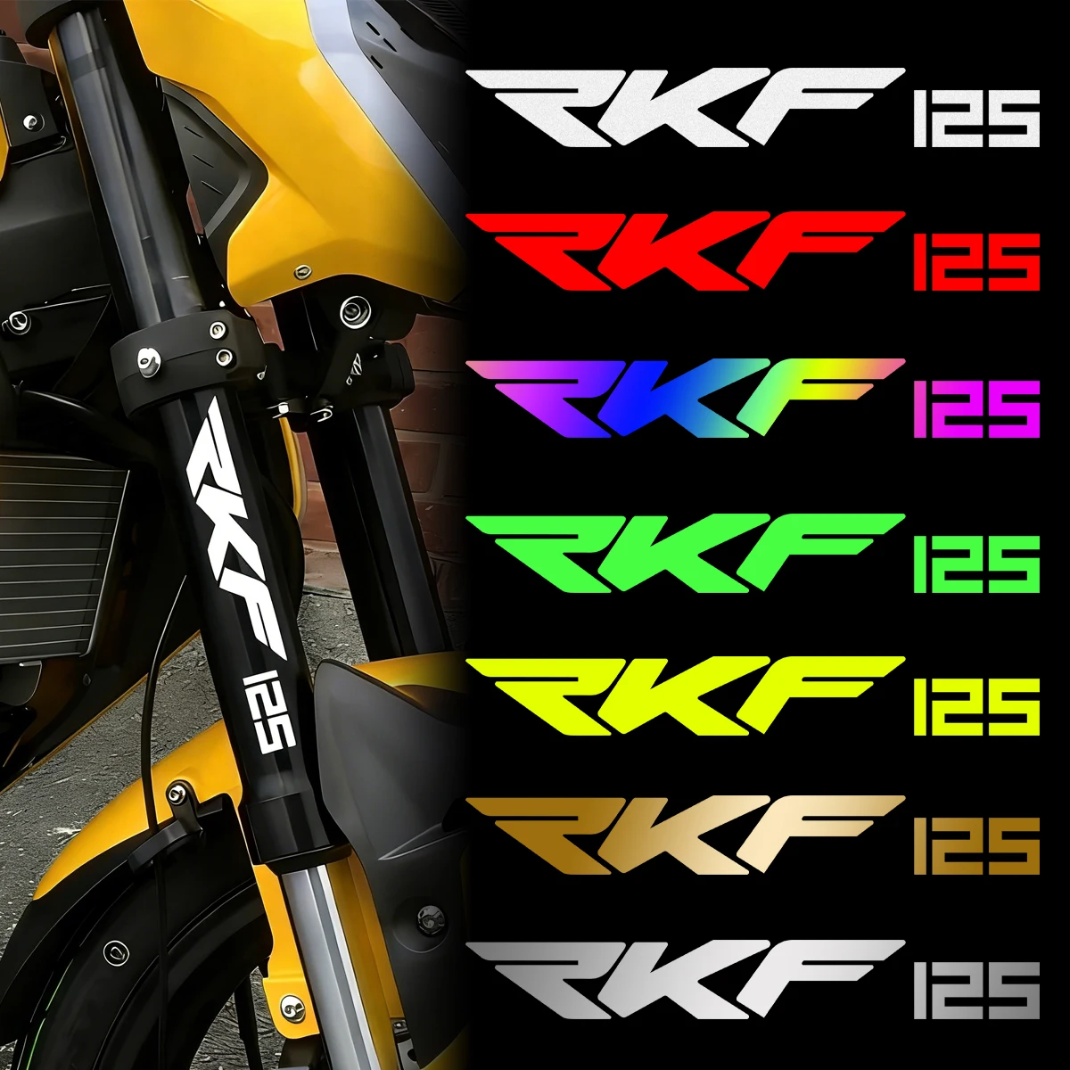 

2PCS For Keeway RKF 125 RKF125 Reflective Motorcycle Stickers Decor Moto Body Front Fork Shock Absorber Vinyl Accessories Decals
