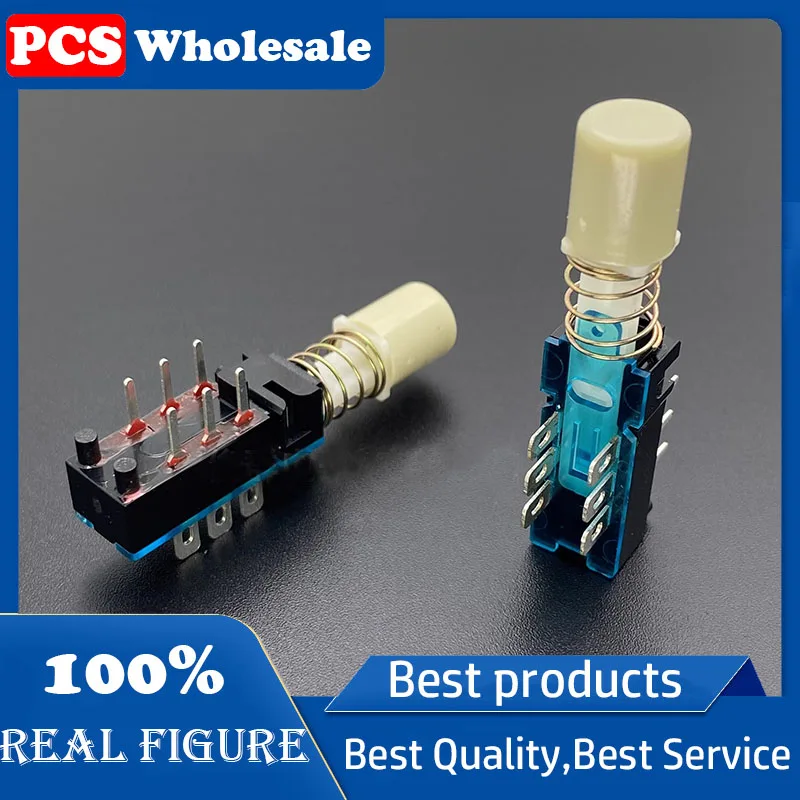 Self-ejecting non-locking key power switch 2*2 middle pin double row 6 copper pin rebound reset key keyboard button