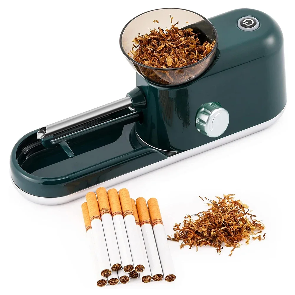 Electric Cigarette Rolling Machine Automatic Loader Portable Pre Rolled Cones Filling Tobacco Smoking King Size 6.5/8MM Injector