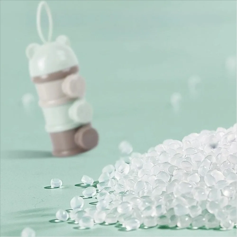 Portable 4 Layer Milk Powder Box Multiple Openings Spill Resistant Infant Food Storag Box Bear Style Milk Powder Bottles