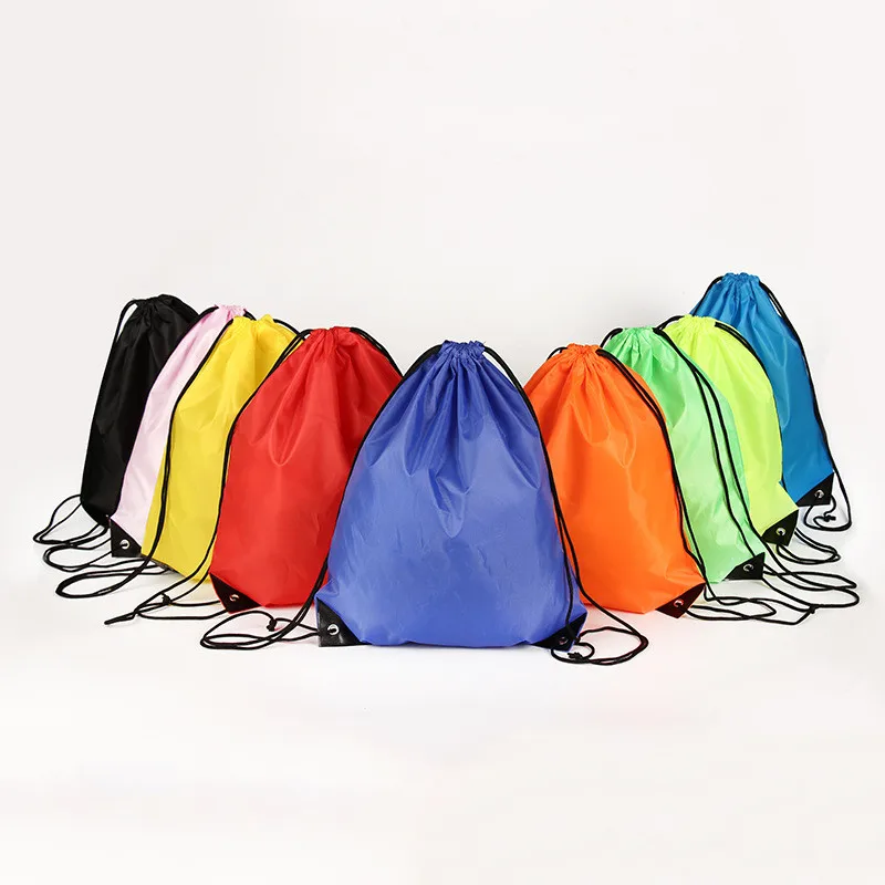 Waterproof Sports Riding Backpack Gym Drawstring Shoes Clothes Organizer Pack Portable Drawstring Bag Oxford Students Backpack