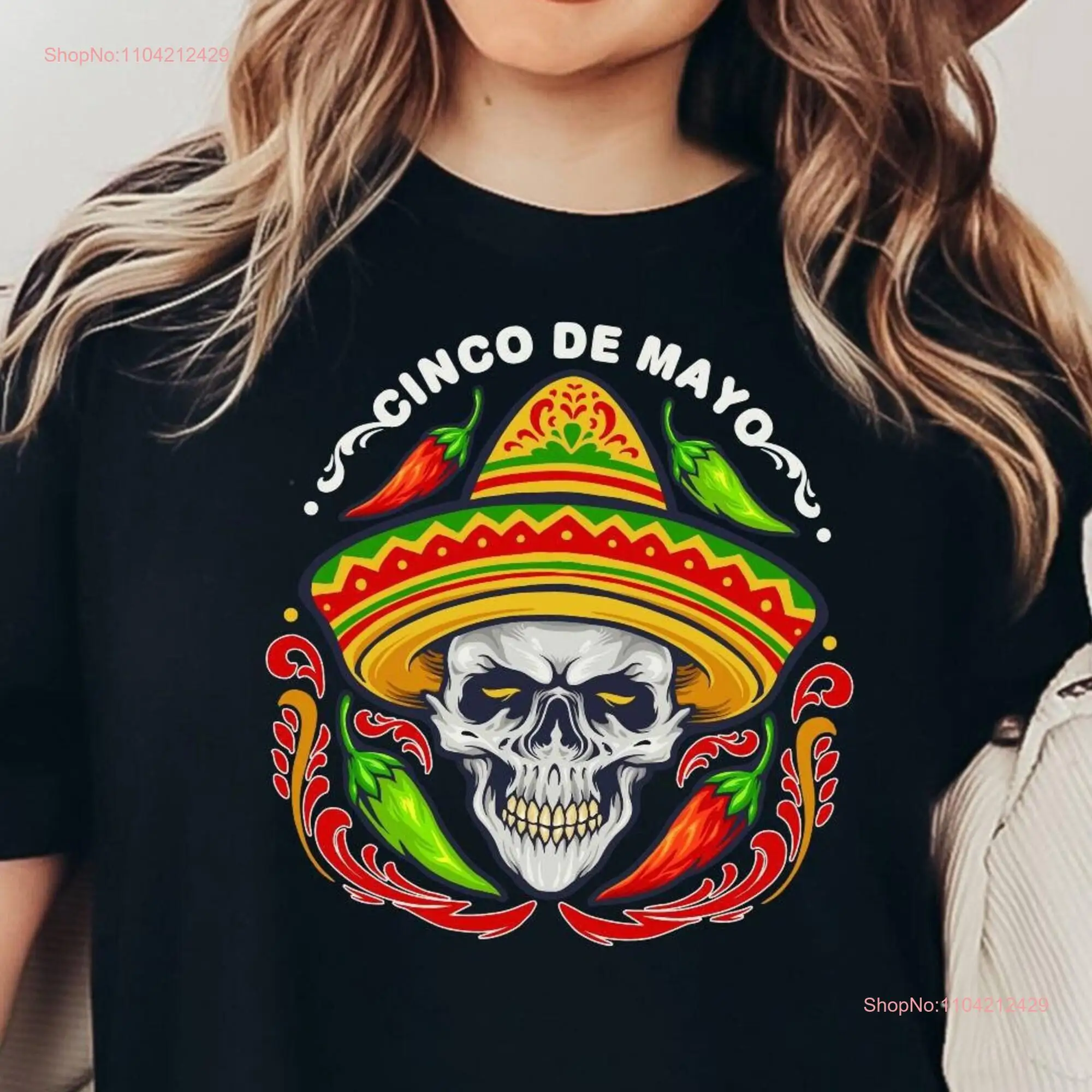 Cinco De Mayo T shirt Mexican HaT Drinking Tequila Skull Skeleton Funny Party  long or short sleeves