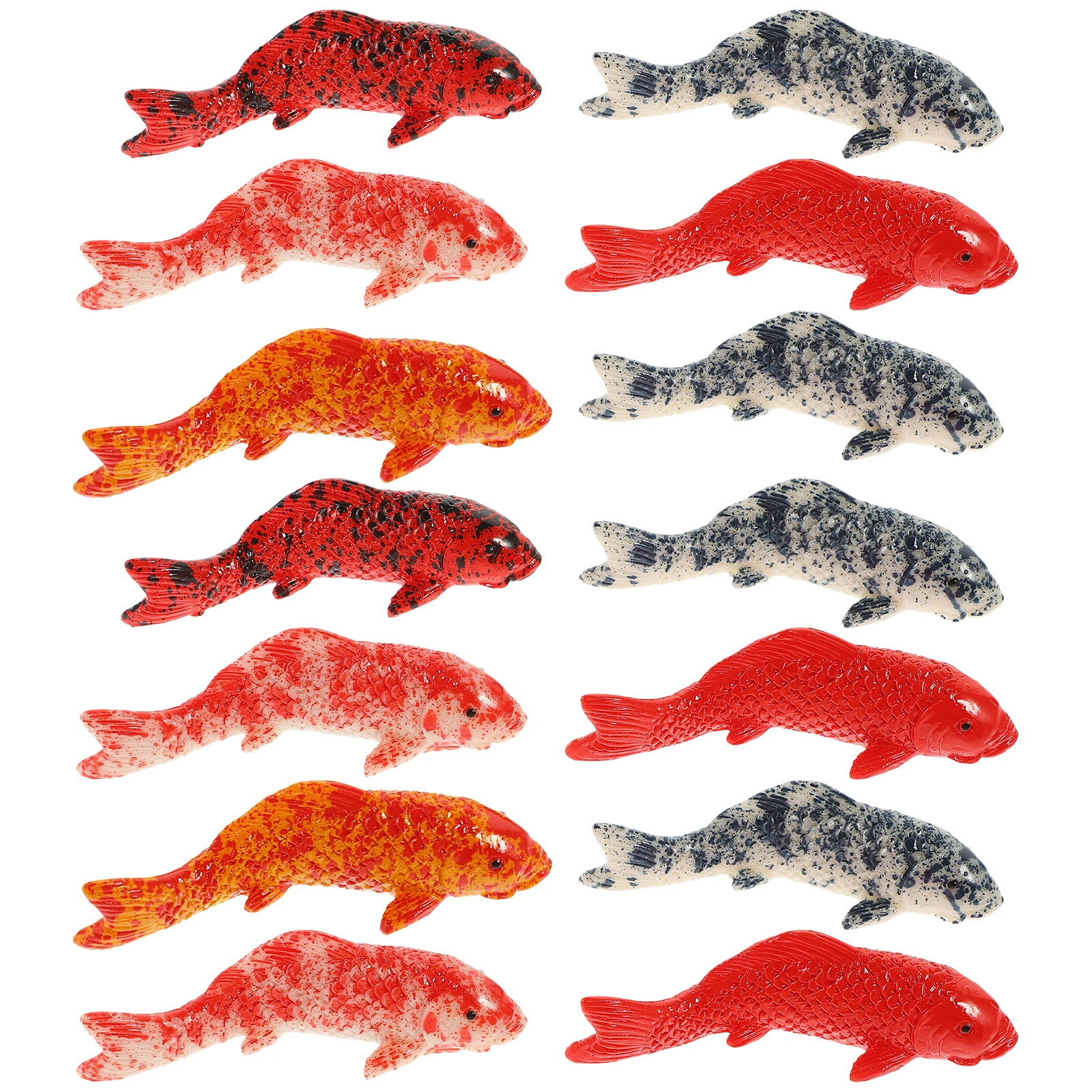 

20 Pcs Fake Fish Koi Decorations Miniature for Resin Model Floating Glass Office Tanks