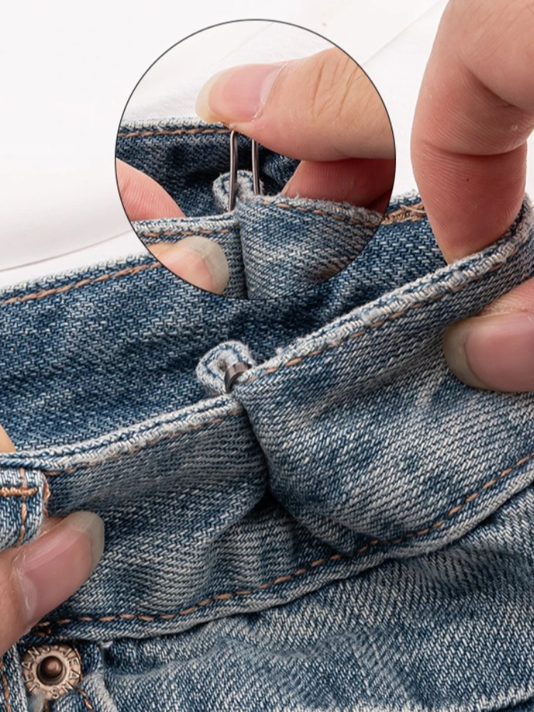 Boucle de serrage en forme de U, bouton-pression réglable, boutons en jean, sans Trace, Clips pour pantalons détachables, outil d'accessoires pour vêtements, 1 pièce