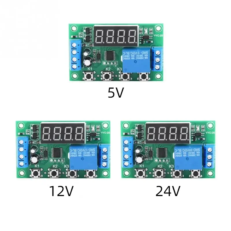 YYC-2S LED Display Adjustable Timer Relay Automation Control Switch Module 5V 12V 24V