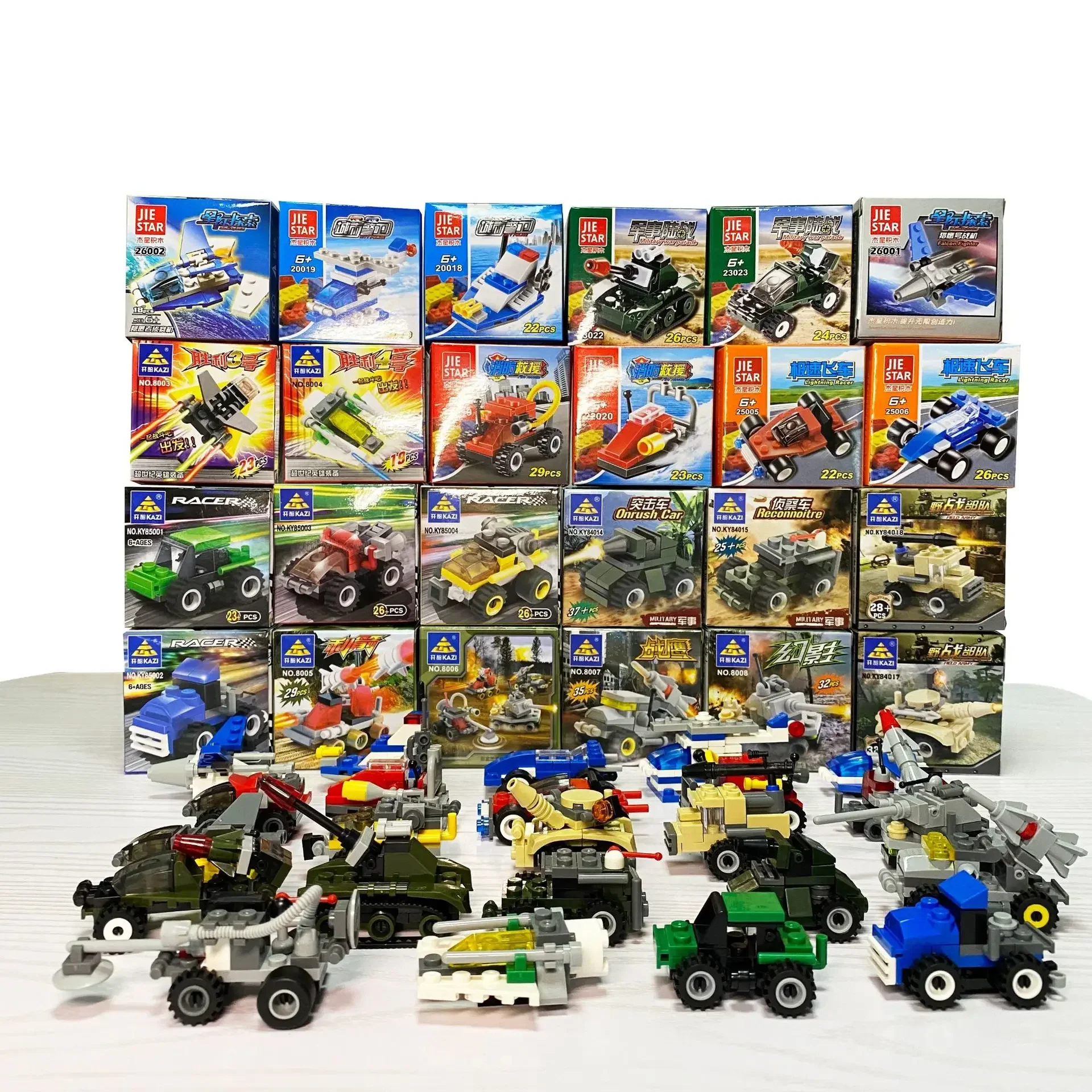 Stadtfahrzeugmodell mit kleinen Partikeln, Geschwindigkeits-Rennwagen, Feuerwehrauto, Minizank, Hubschrauber, Weihnachtsgeschenk für Freunde