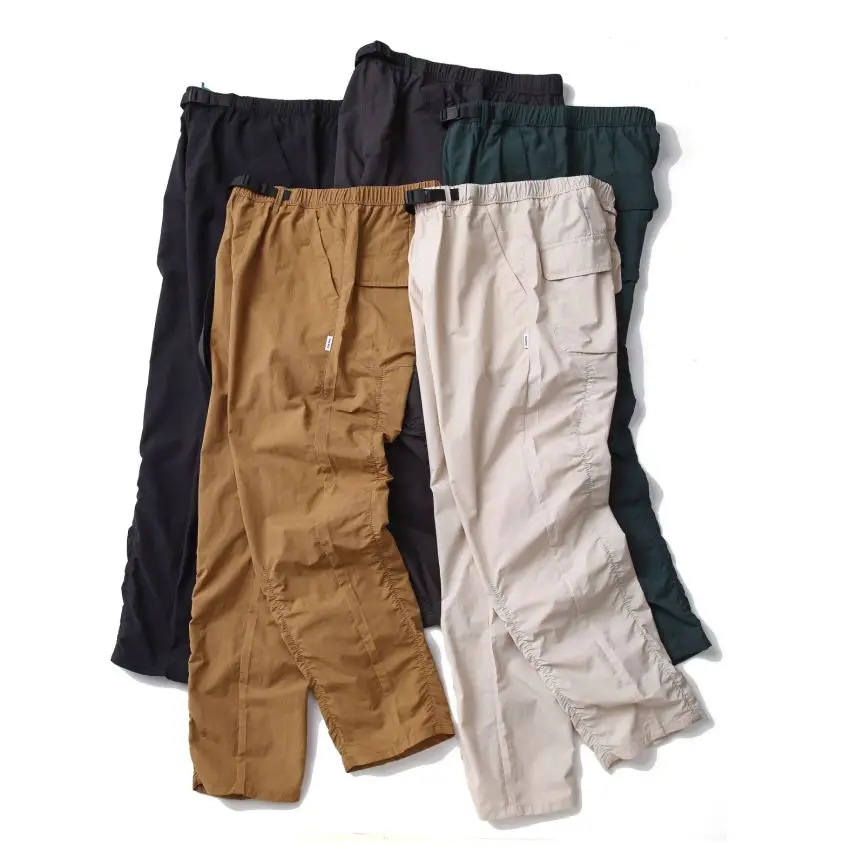 Withered-Pantalones informales de secado rápido para hombre, Pantalón liso, plisado, Retro, estilo americano, para exteriores, XXL, XXXL