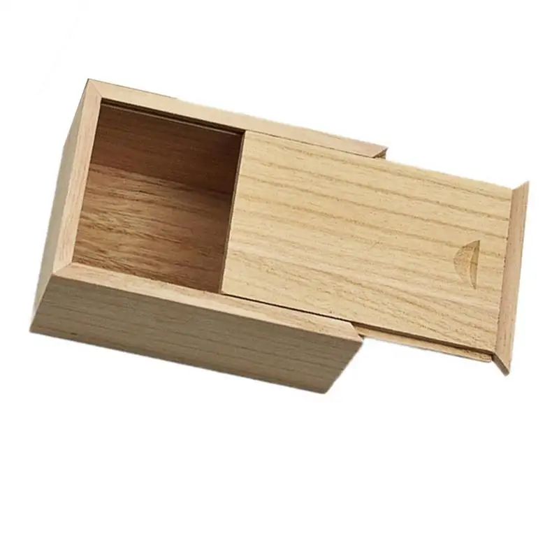 Wooden Box With Sliding Lid Art Hobbies DIY Lovers Keepsake Storage Wooden Box Organizers Case Home Wooden Box Bin Accessory