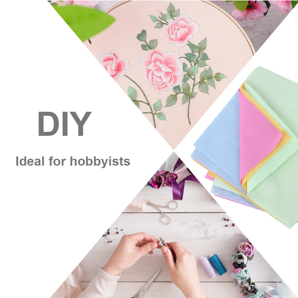 

14 Pcs Patchwork Fabric Sewing Medium Material Cotton Quilting Sheet