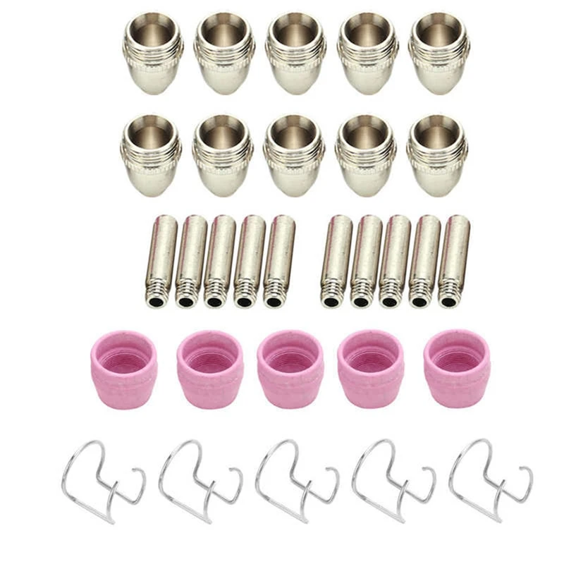 

Ceramic Air Plasma Cutting Torch Nozzles Consumables Contact Tips For SG‑55 AG‑60 WSD‑60P Easy Install