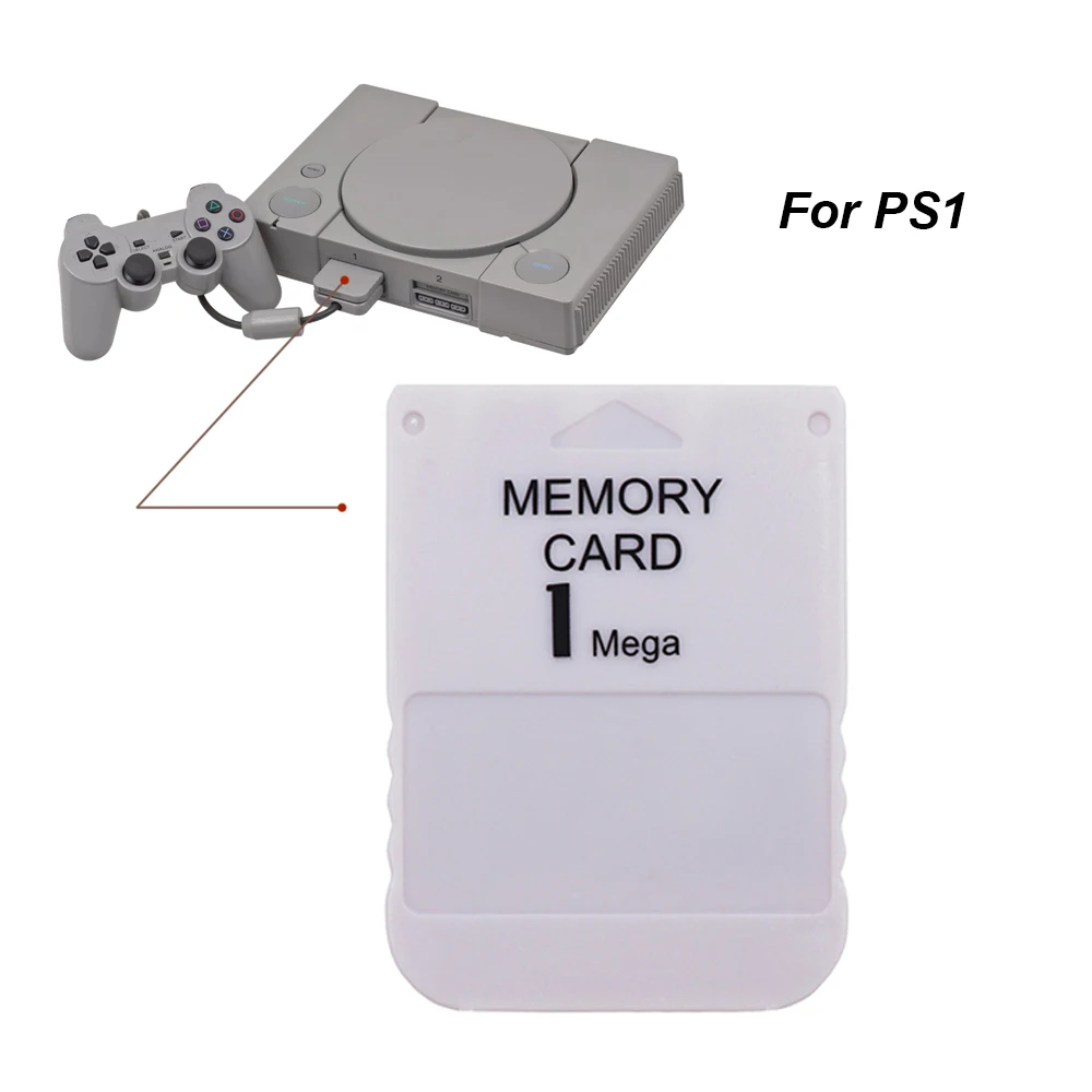 لـ PS1 PS One Playstation 1 بطاقة الذاكرة 1 ميجا بطاقة الذاكرة حفظ لعبة توفير البيانات التقدم