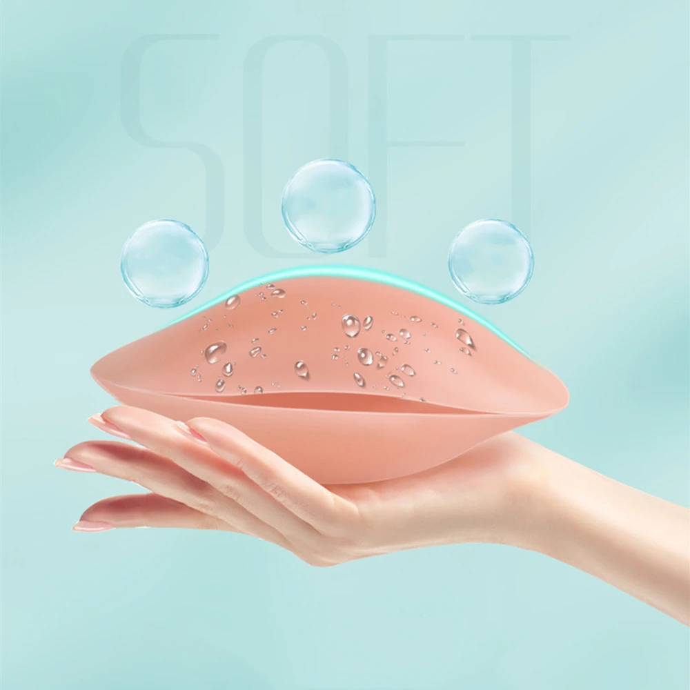 1Pair Naturally Soft Silicone Anti Slip Shoulder Pads Invisible Shoulder Enhancer Push-Up Cushions Reusable Self-Adhesive Unisex