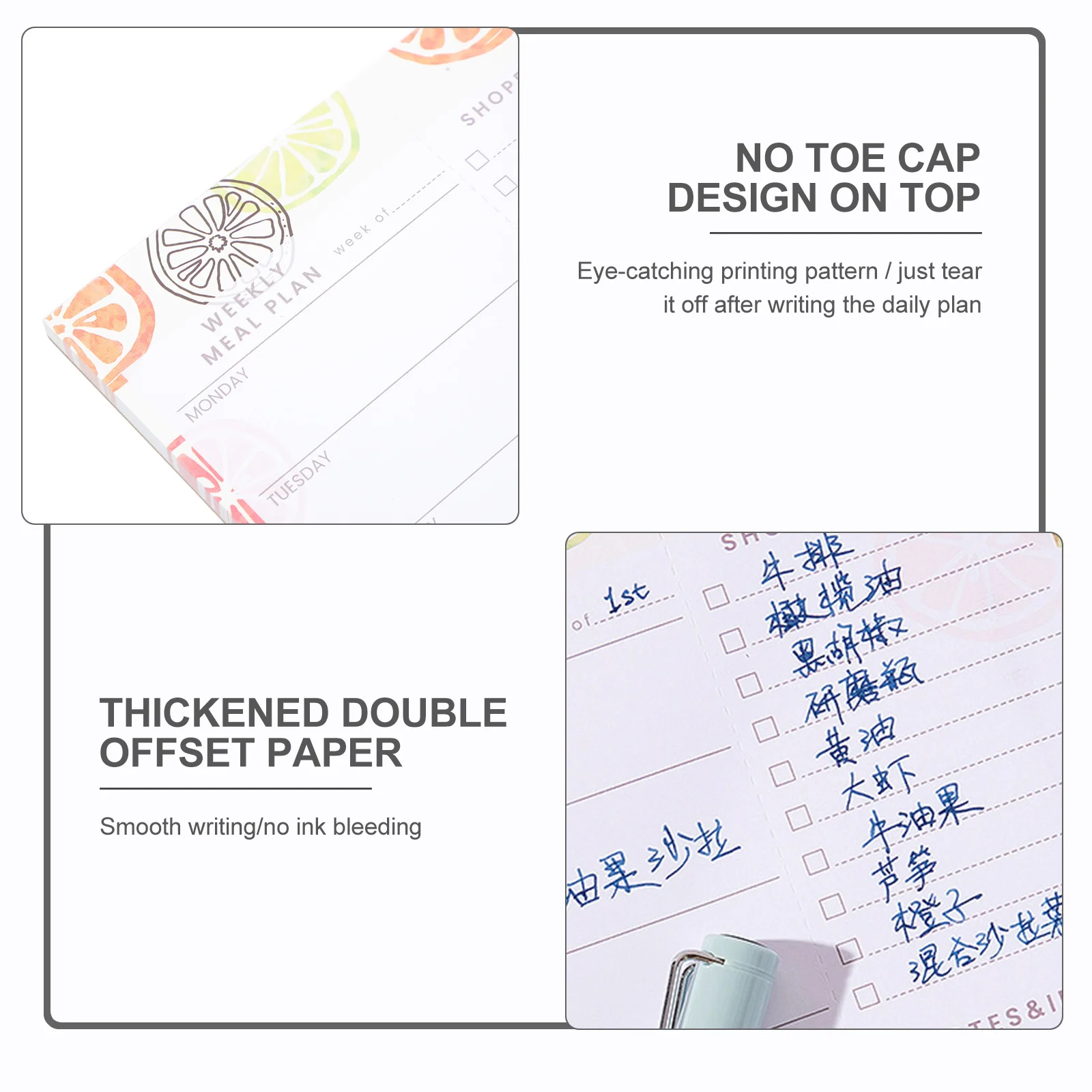 

Magnetic Shopping List Notepad Strong Hold on Refrigerator Metal Surfaces Clear Write Daily Planner Organizer Desk Schedule Memo