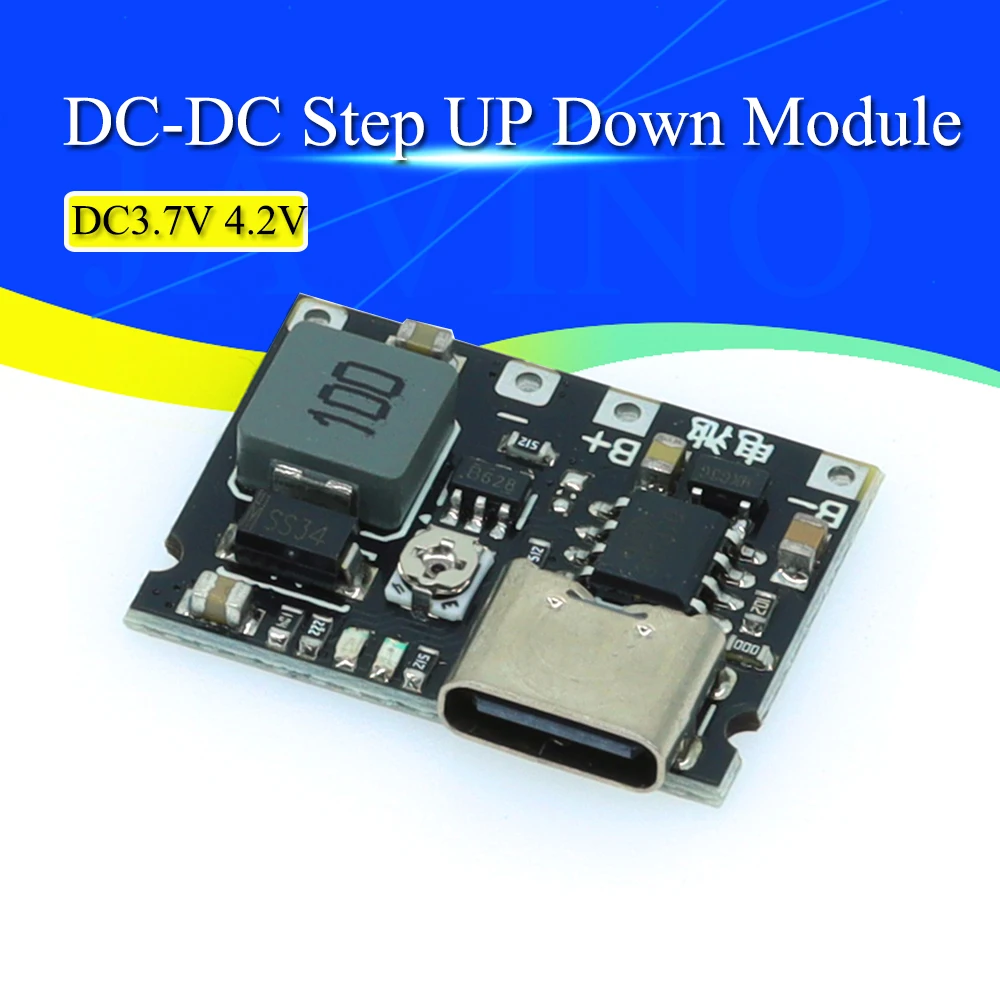 Type-C USB 3.7V 4.2V 1A 5W Lithium Li-ion 18650 Battery Charger Board DC-DC Step Up Boost Module TP4056 DIY Kit Parts