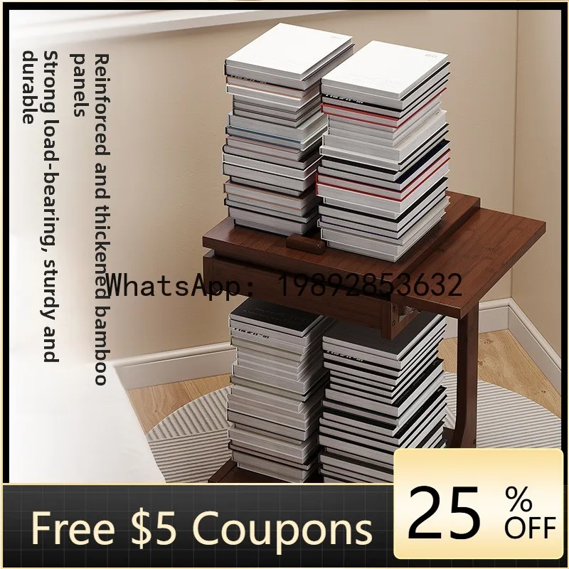 

z7 Home Living Room Movable Sofa Side Table with Wheels Small Side Cabinet Balcony Tea Table