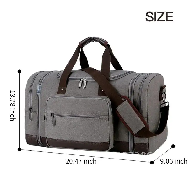 

Fashion Vintage Canvas Travel Bags Men Duffel Bags Travel Tote Luggage Capacity Bag Large Bag on Weekender Carry Women Travel