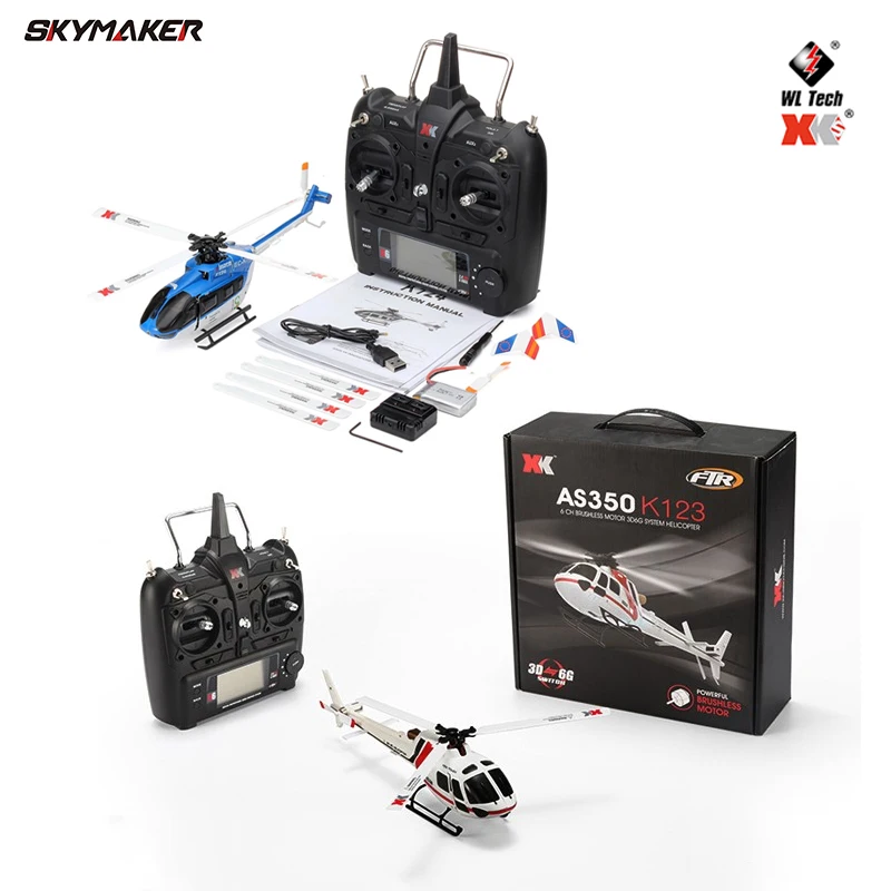 WLtoys XK K123 K124 RC Helicotper BNF RTF 2.4G 6CH 3D 6G Modes Brushless Motor RC Toys With FUTABA S-FHSS For Kids Gifts