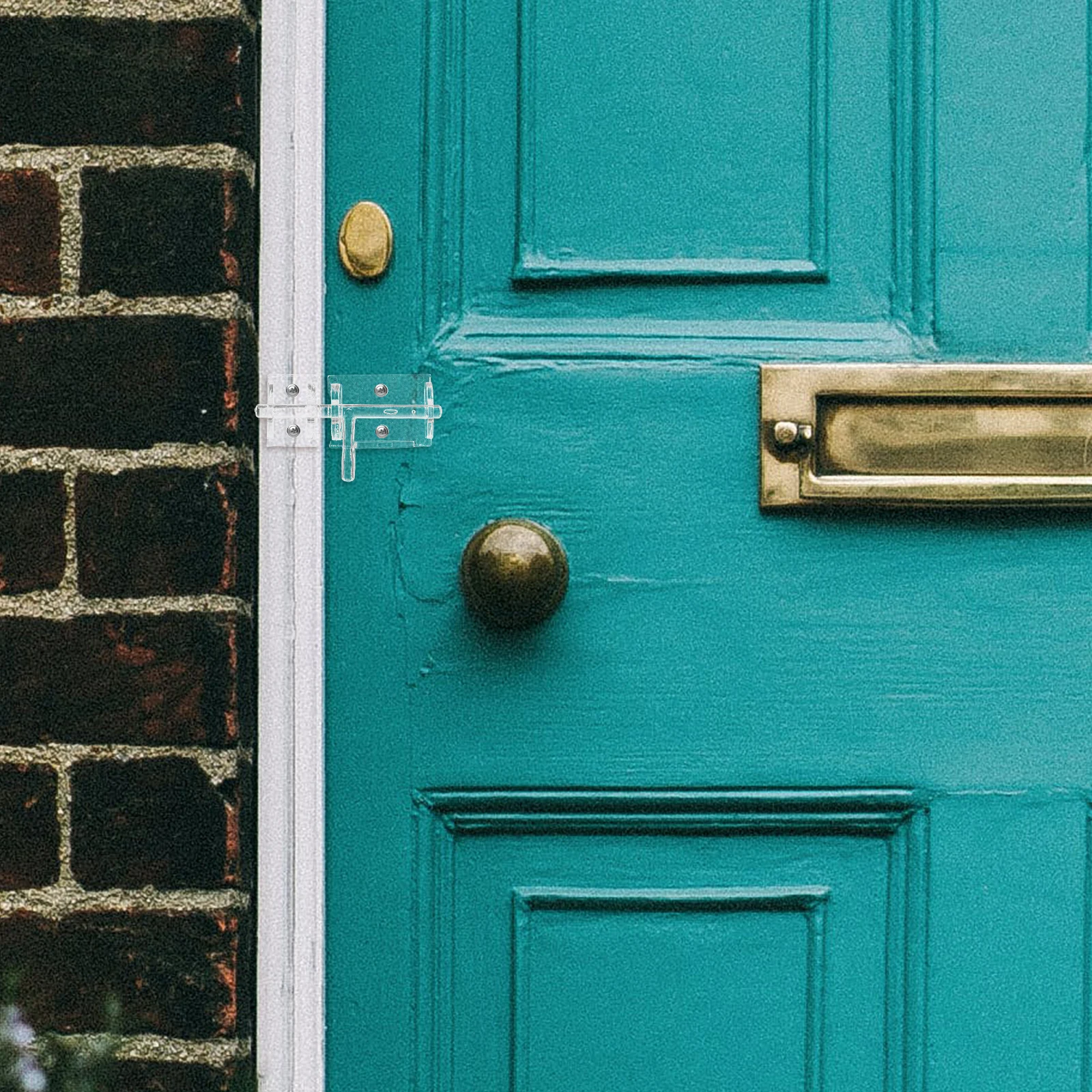 

Transparent Acrylic Door Latch Self-Adhesive Mini Clear Lock Hinge Clasp Secure Window Door Safety Easy Install No Screws