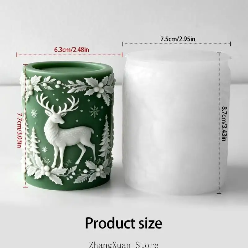 Weihnachts-Hirsch-Kerzenform für DIY-Winterpräsentation und Kerzenherstellung 3XUF – Detail 6