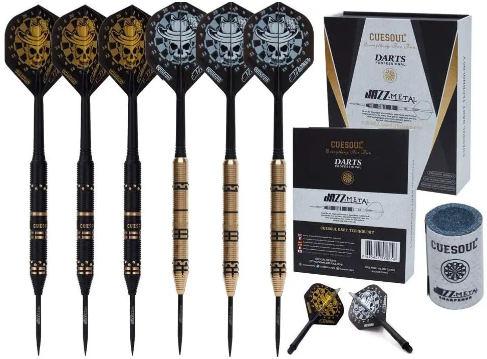 

CUESOUL Jazz-Metal 21g/24g/26g Steel Tip Darts with AK5 integrated Dart Flights