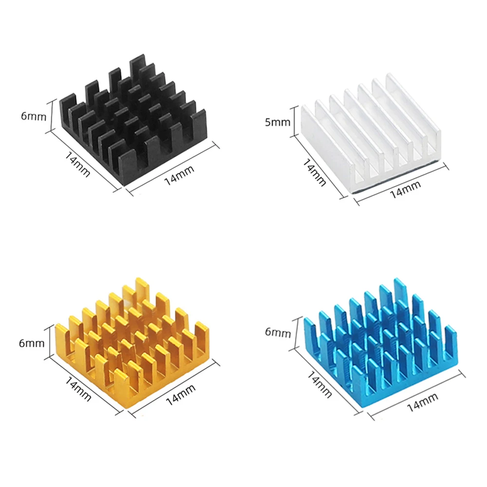 Orange pi Heatink for cpuパッシブ冷却,14x14x6mm,アルミニウムヒートシンク,Opi Zero 3 2,Banana pi Wifi 4 3