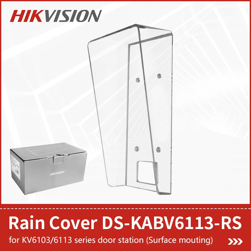 hikvision capa de chuva de plastico escudo protetor original porta estacao ds kv6103 pe1c ds kv6113 pe1c ds kv6113 wpe1c 01