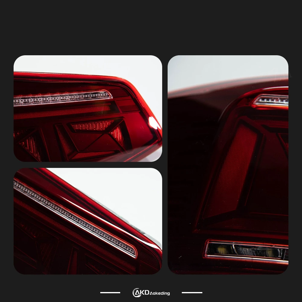 Luces traseras AKD Car Styling para Jetta 2015-2019, Jetta Mk6, luces LED traseras, diseño B8, DRL, señal dinámica, reversa, accesorios para auto.