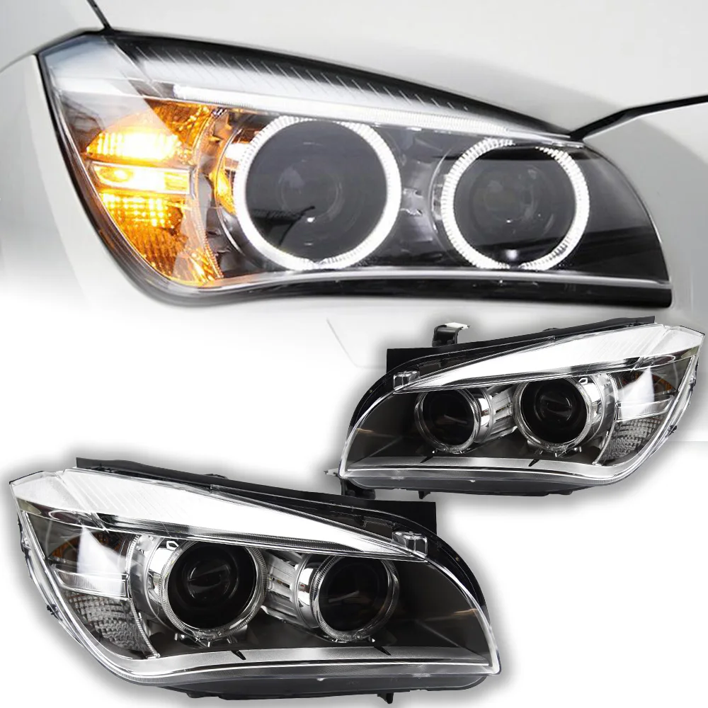 AKD Car Lights for BMW X1 Headlights 2011-2015 E84 LED Headlight Angel Eye DRL Hid Bi Xenon Head Lamp Automotive Accessories