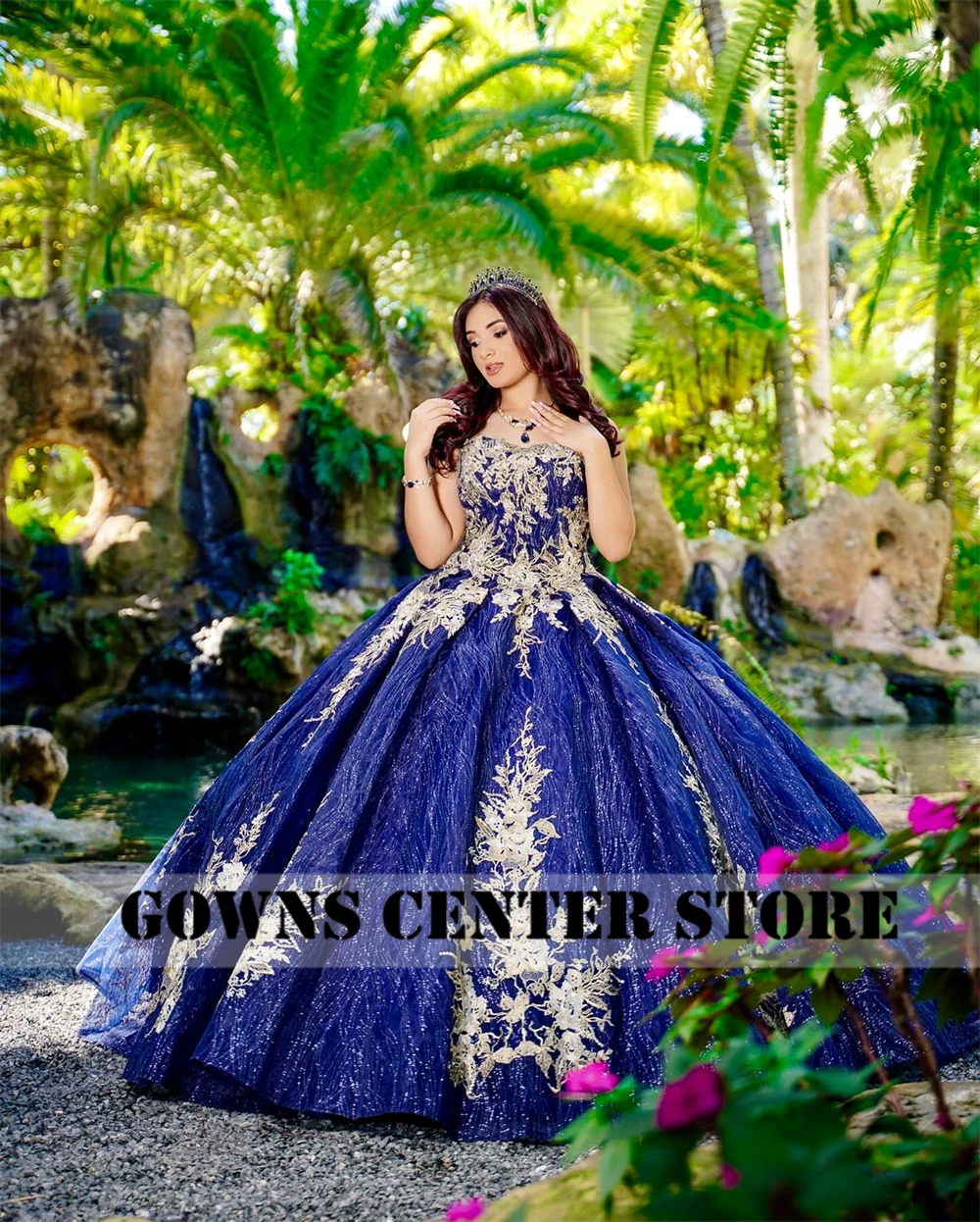 Royal Blue Beaded Lace Applque Sweetheart Quinceanera Dress 2024 Tulle Party Dresses Birthday Sweet 16 Dress pornos de 15