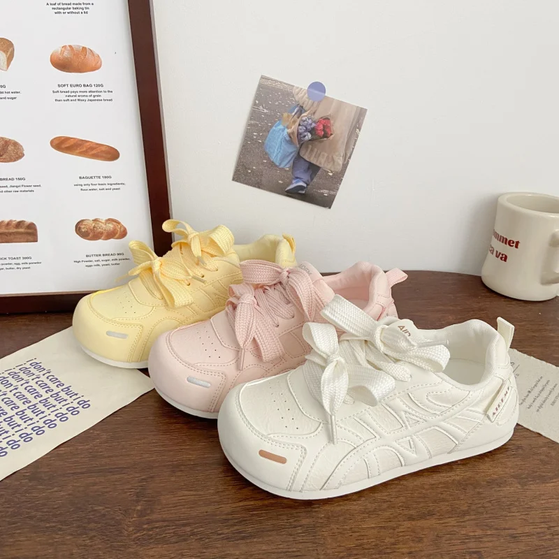 

Осень 202, женские сетчатые кроссовки в стиле ретро, однотонные тренировочные туфли в девичьем стиле на мягкой подошве, дышащие, удобные