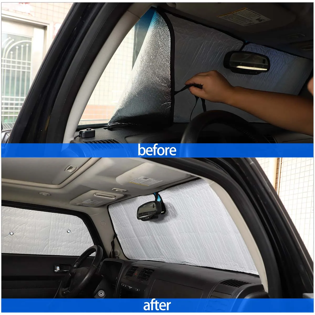 

For 2005-2009 Hummer H3 car front windshield full-window glass sunscreen sunshade car interior protection accessories