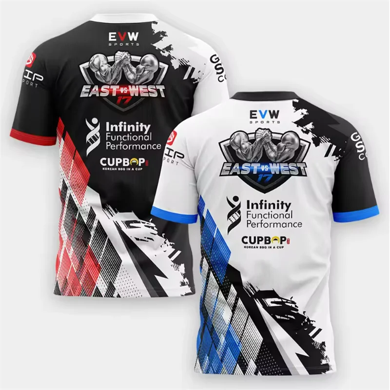 

Men's T-shirt, new arm combat sportswear, wrist training, fitness sportswear, comfortable and breathable summer clothes