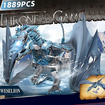 Game of Thrones Super Dragon Action Figure Building Blocks for Boys Classic Movie Figure Bricks Toys Collector for Children Adult Gift