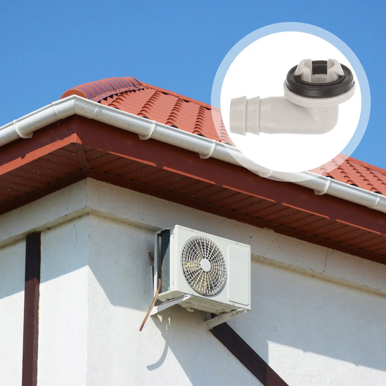 5Pcs Air Conditioner Drain Pipe Drainage Adapter ABS Material Tight Seal Leak Proof for Split Mini Window Ac Units 15Mm Hose