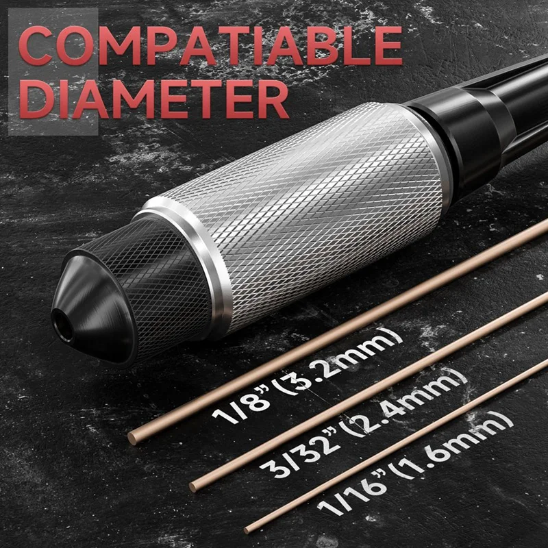 TIG Tungsten Manual Sharpener Holder TIG Collet And Long Back Cup TIG Grinding Set For 1/16Inch 3/32Inch 1/8Inch